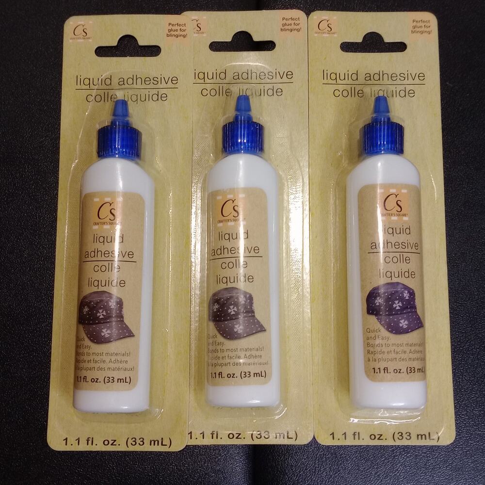 Crafter's Square Liquid Adhesive 1.1 fl. oz. Set of 3
